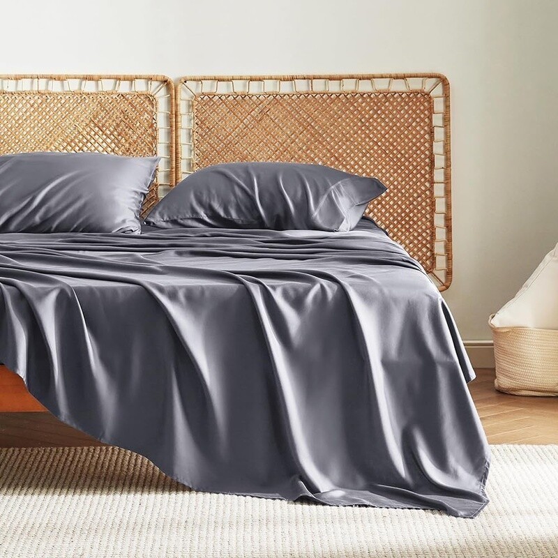 Cooling Bamboo Sheets Set Queen Soft Silky Deep Pocket Breathable Hotel Luxury