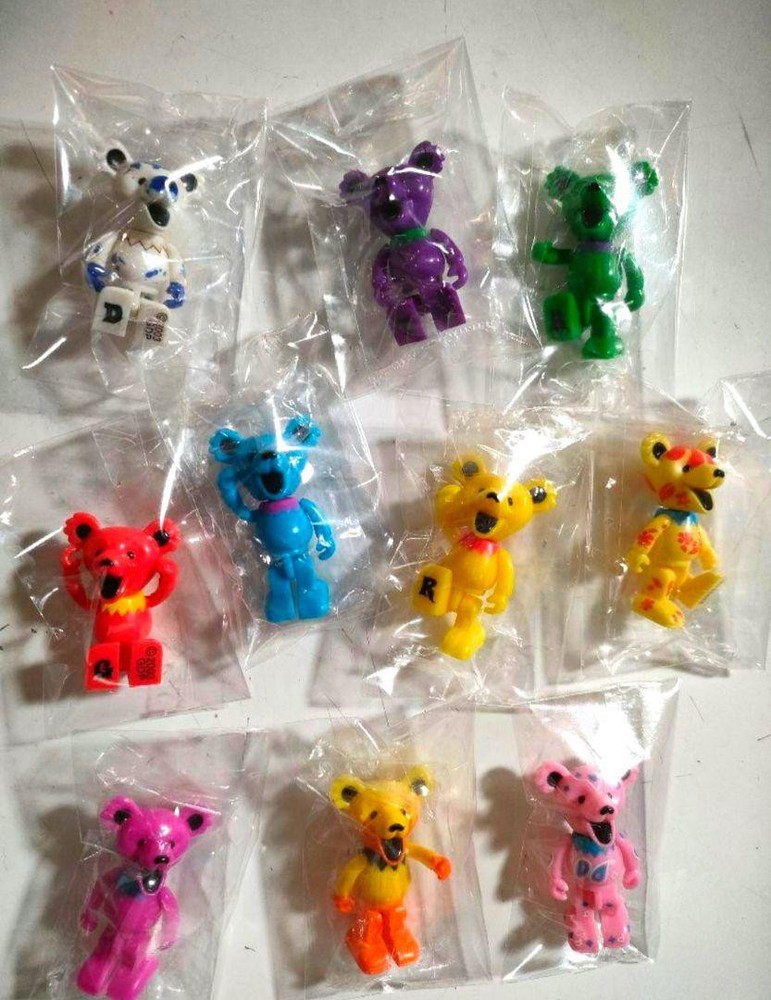 Grateful Dead Dancing Bear Microdot Figure Unopened Box 48 Pieces New