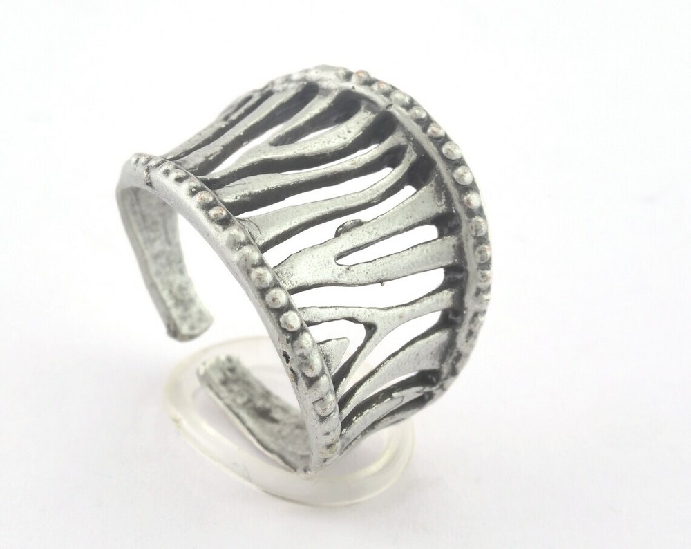 Adjustable Ring Antique Silver Plated brass (19mm 9US inner size) 3273 ring20