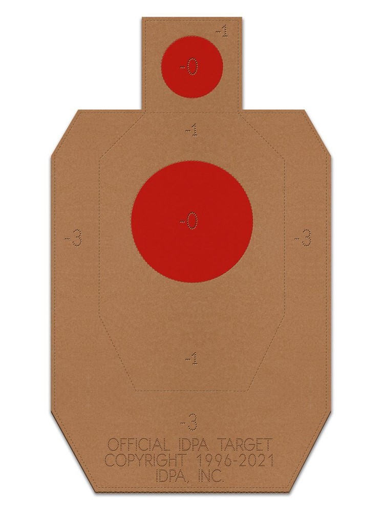 IDPA (CB) RC (RED CENTER) (20 Target Pack)