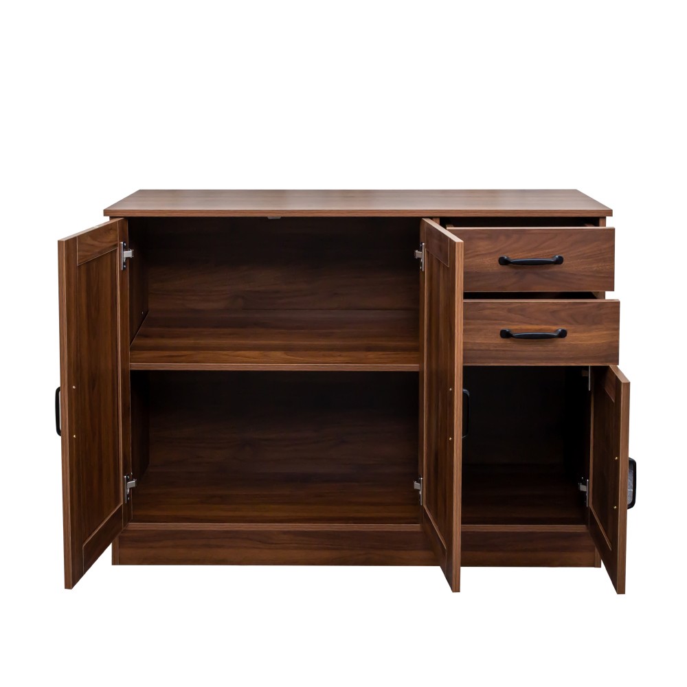 Modern Wood Buffet Sideboard Cabinet with Doors & Drawers, 43.3"