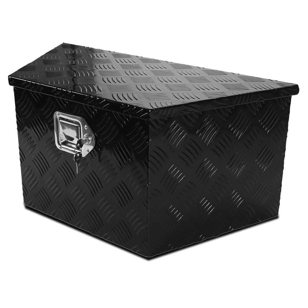 Aluminum Stripes Trailer Storage Box Tool Box,Chrome Lock,Waterproof Storage