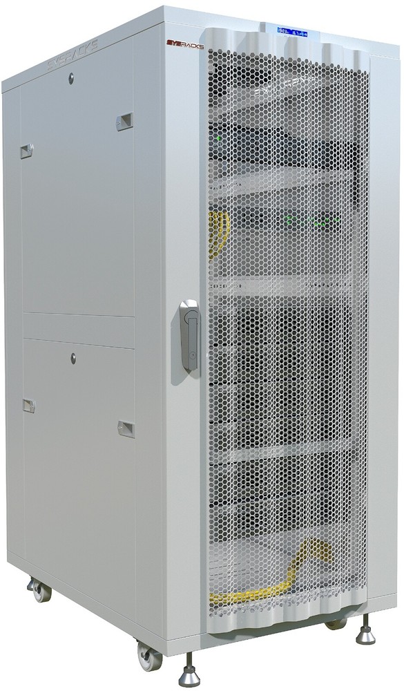 Sysracks 32U 35'' Deep IT Network Data Server Rack Cabinet Gray Mesh Vented Door