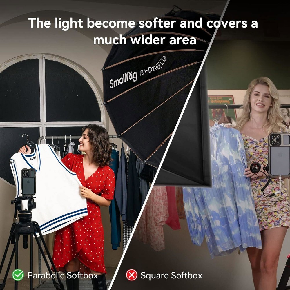 SmallRig Parabolic Softbox Quick Release, Parabolic Softbox (47.2inch/120cm)