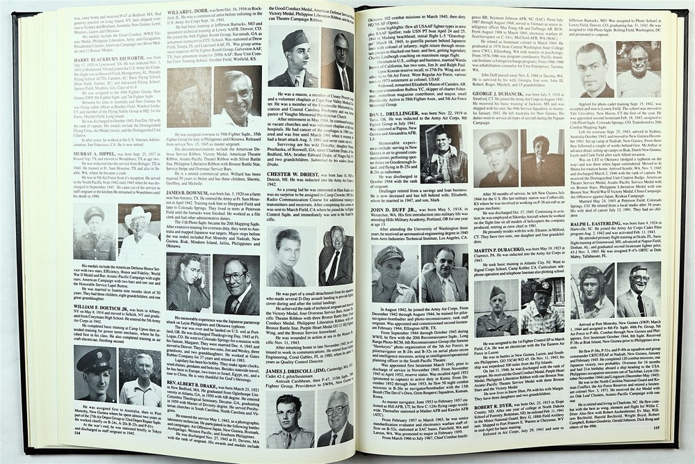 Fifth Air Force Veteran Biographies History Book