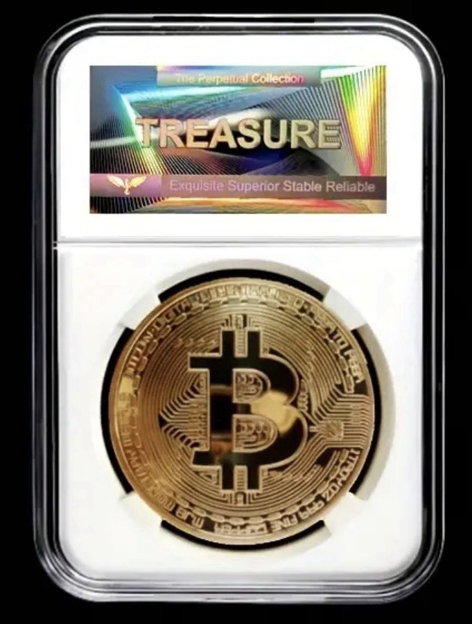 Cool Collectible Iron Bitcoin In Case