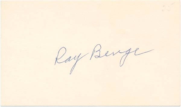 Raymond A Ray BENGE / Signature Signed