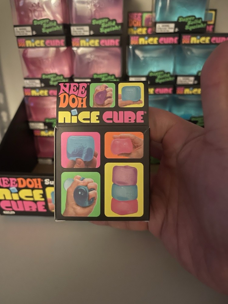 brand new needoh nice cube super solid squish pink