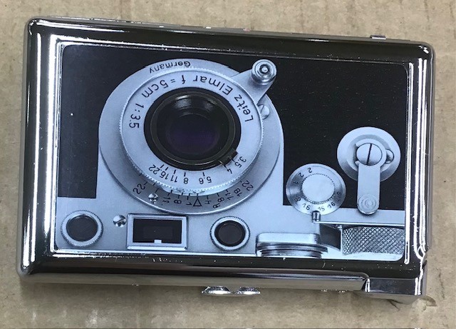 Vintage Retro Camera Image Cigarette Case Lighter ID Holder Wallet