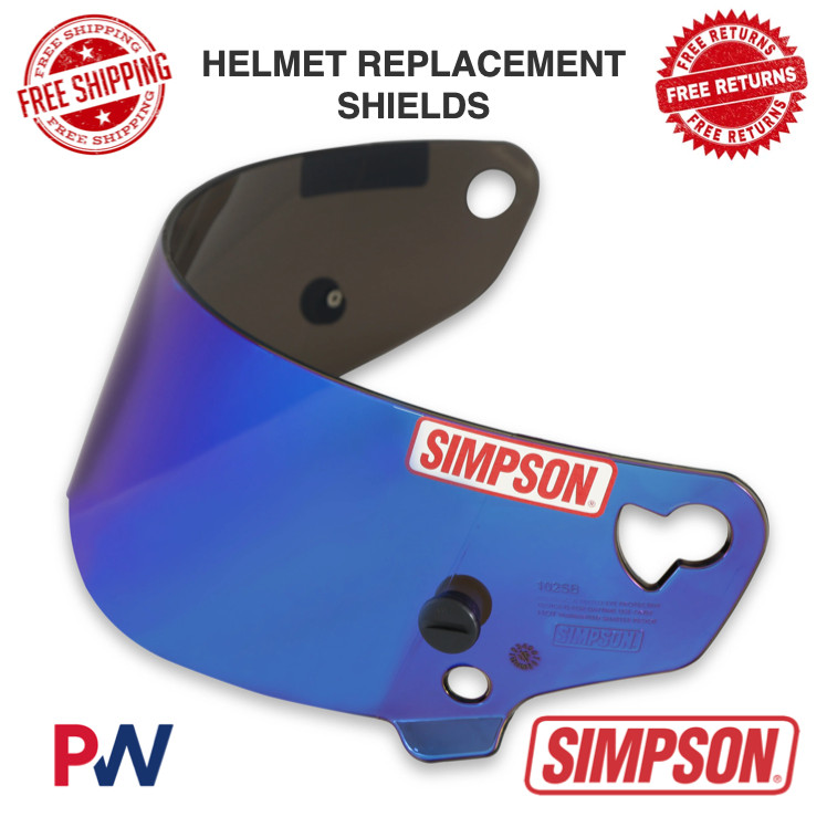 Simpson Helmet Replacement Shield Iridium - Bandit, Super Bandit, Drag Bandit