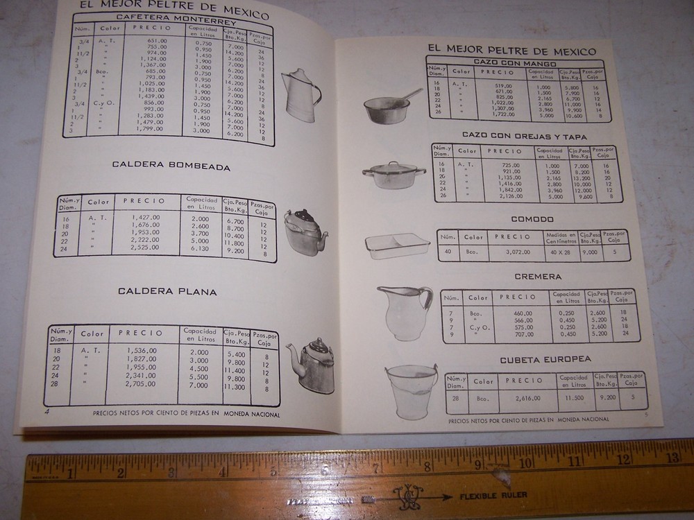 1969 TRES Enamel Ware Catalog MEXICO