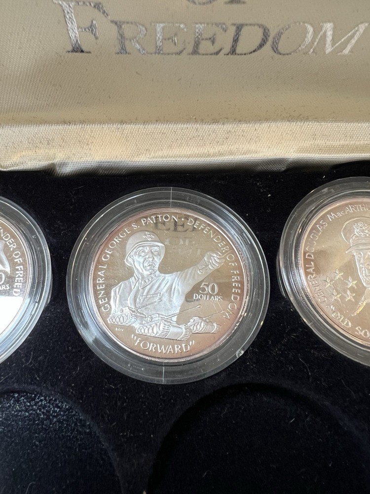 Commemorative 50 Dollar Coin Set Eisenhower Patton MacArthur Uncirculated