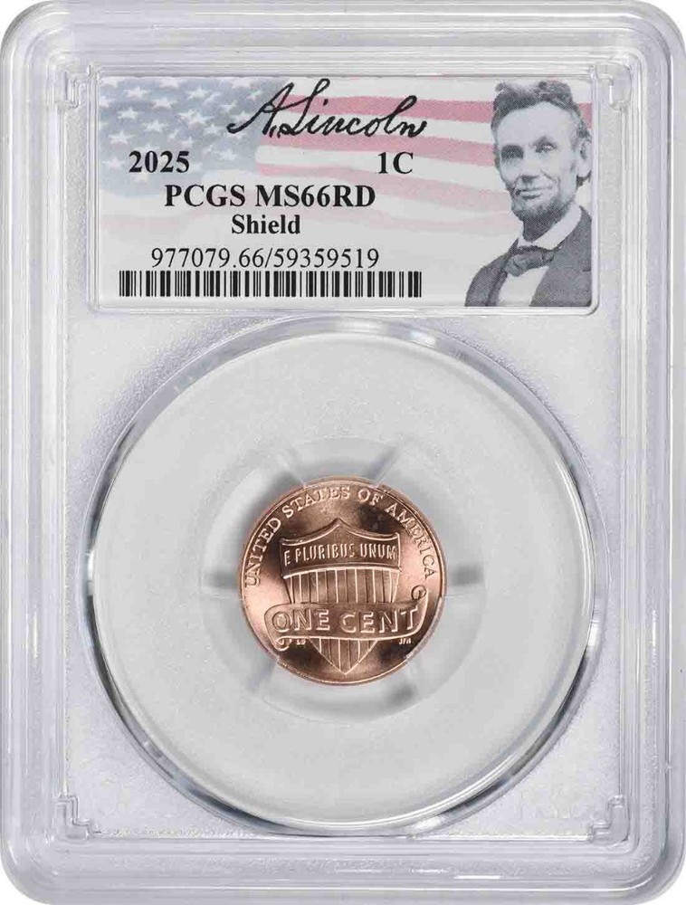 2025 Lincoln Cent MS66RD PCGS