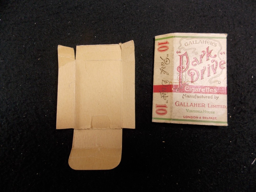 T2 Vintage Gallaher Park Drive Empty Cigarette Packet Box