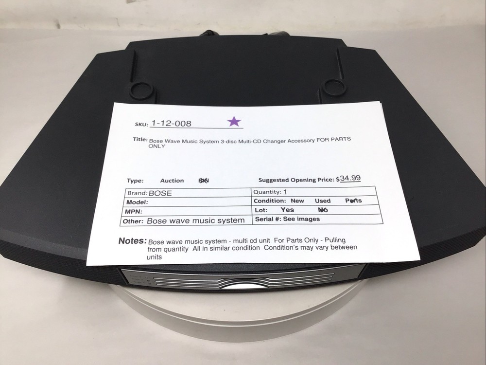 Bose Wave Music System 3-disc Multi-CD Changer Accessory FOR PARTS ONLY