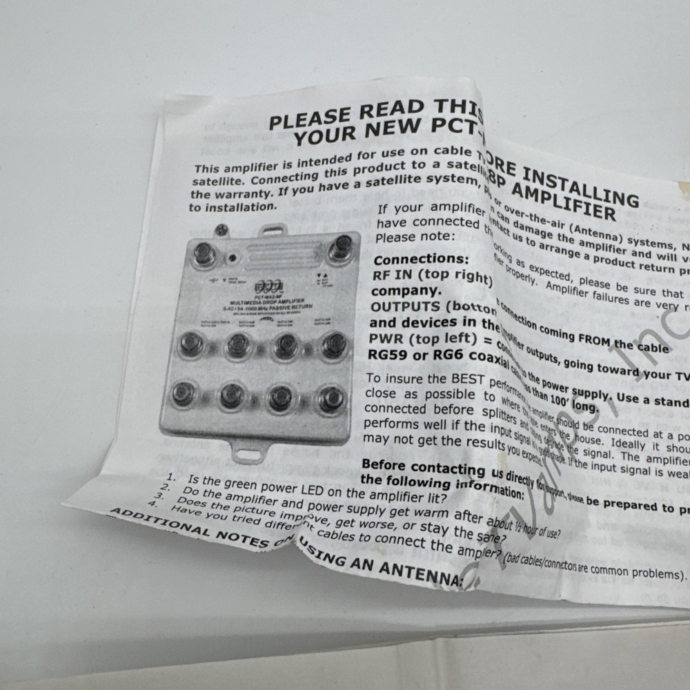 PCT-MA2-8P Multimedia Drop Amplifier