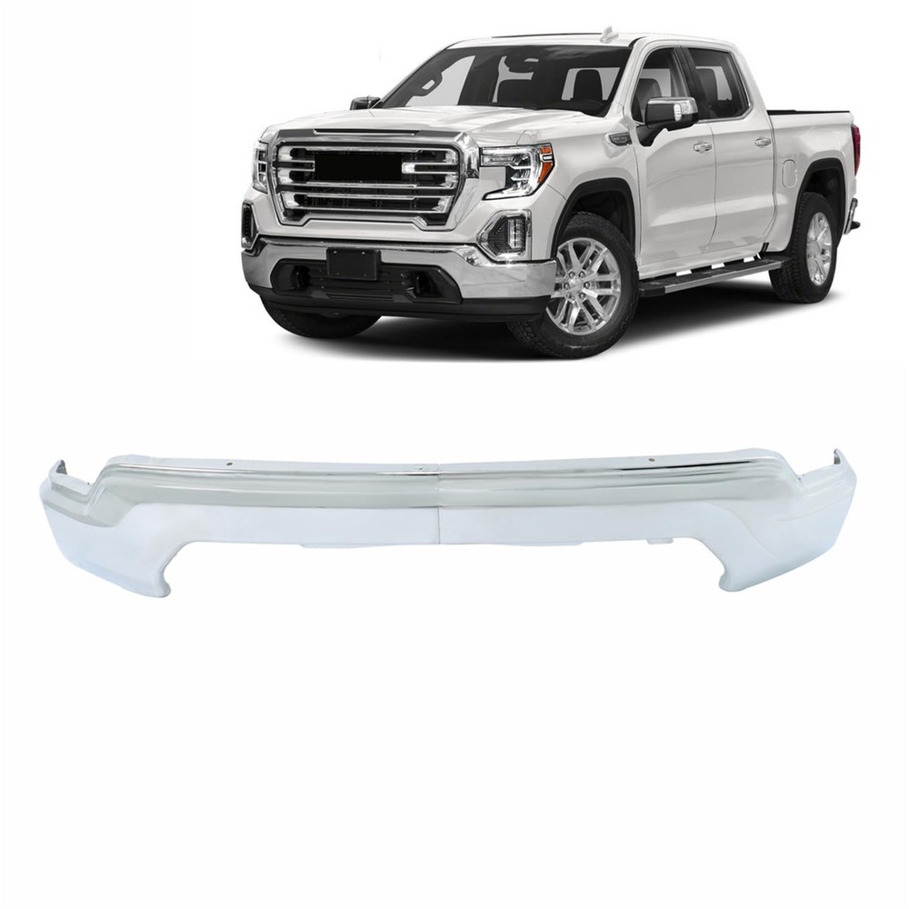 Chrome Bumper Face Bar Front Cover Replacement no Sensor Hole 2019-2021