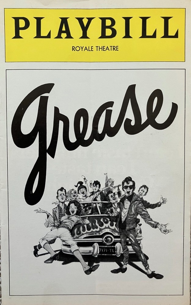 "Grease" original broadway playbill - 1977