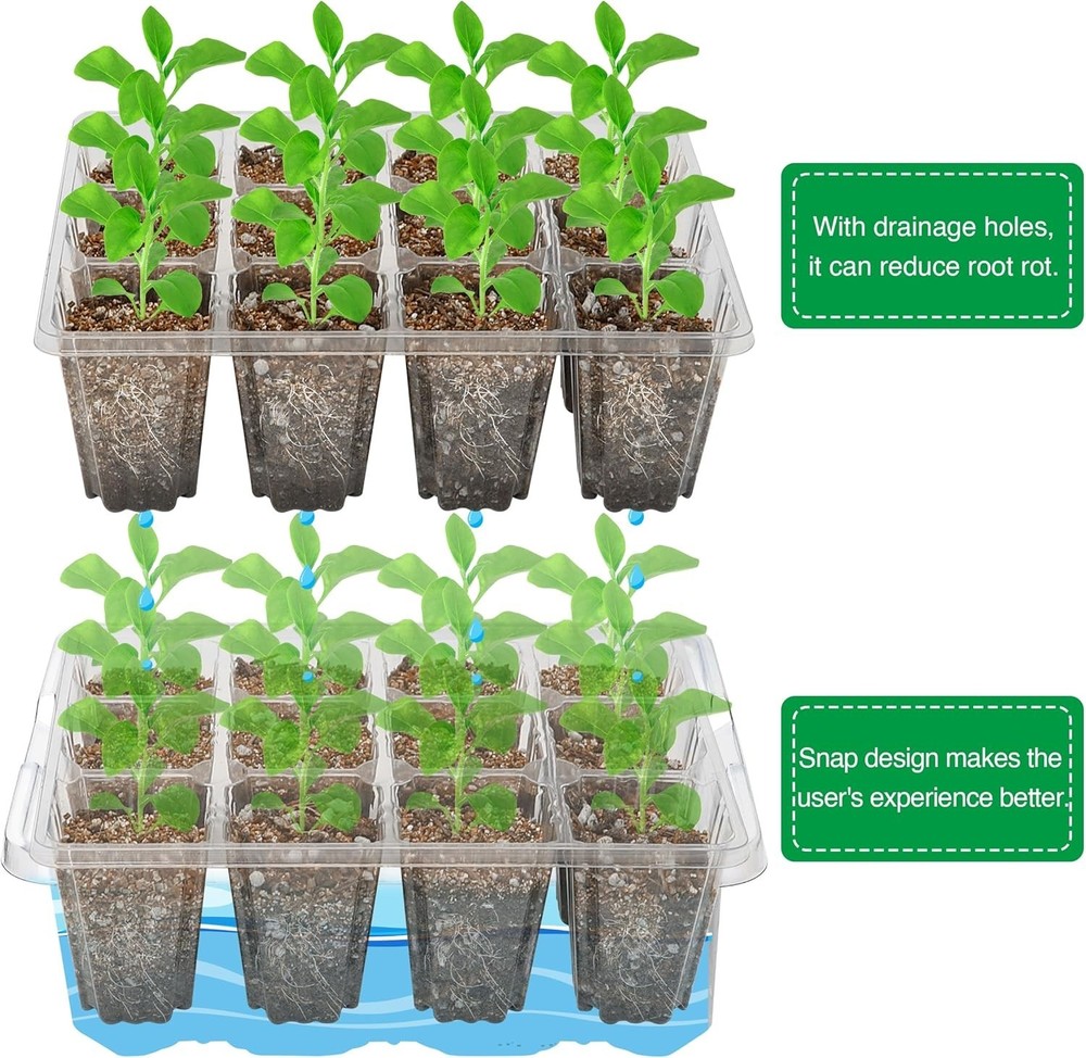 Complete Seed Starter Kit with Grow Light and Humidity Domes
