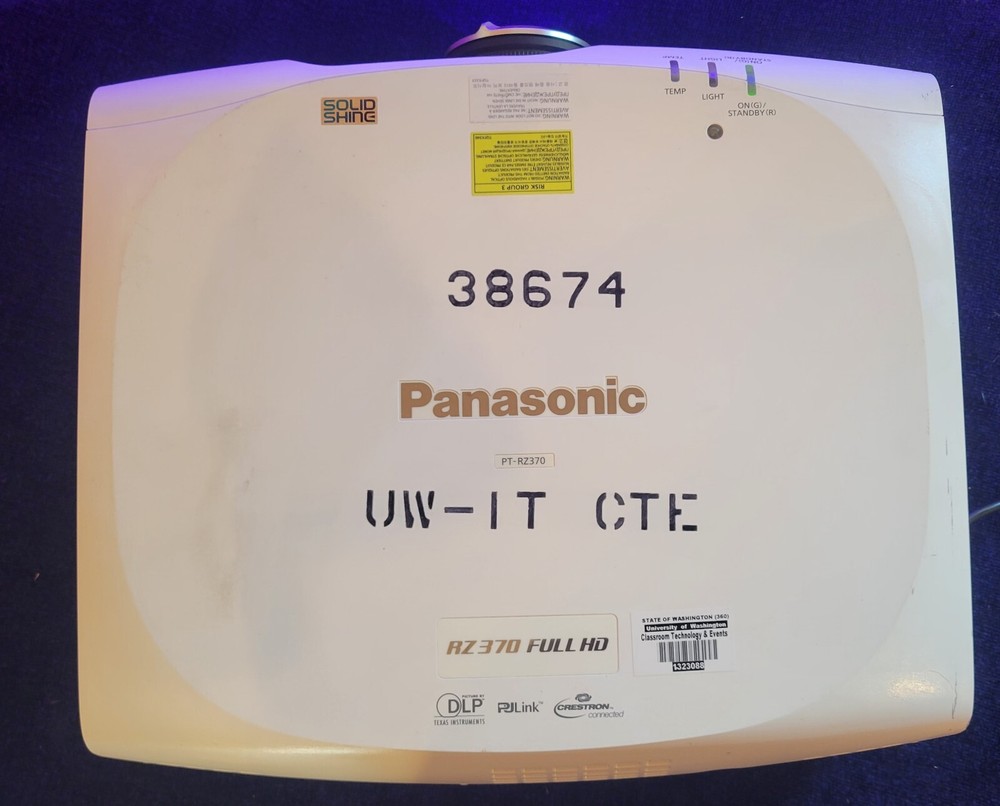 Panasonic DLP Projector PT-RZ370 - WORKS GREAT!!