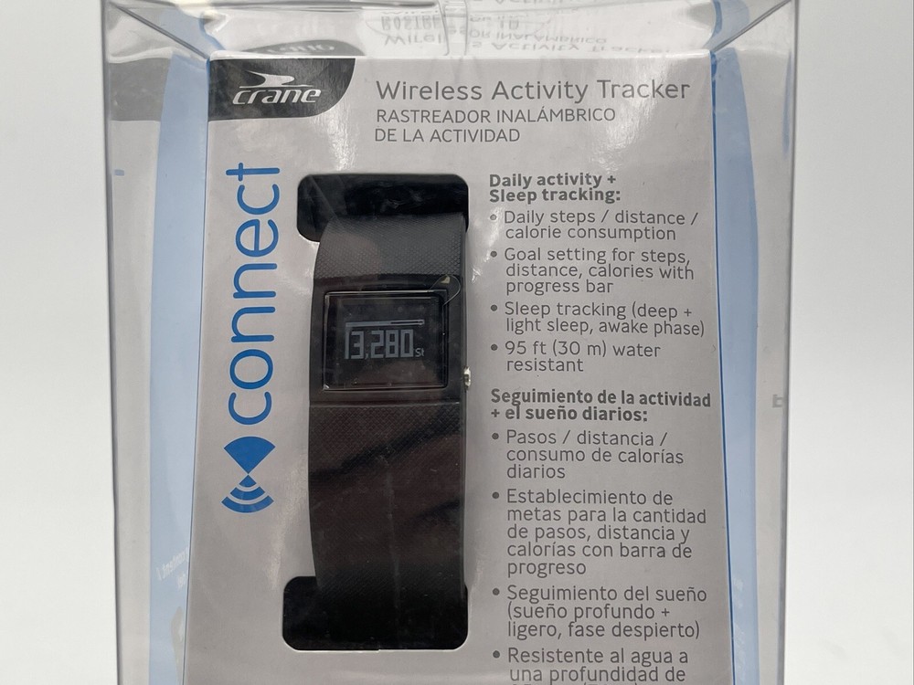 Crane Connect Bluetooth wireless Activity Tracker Black New