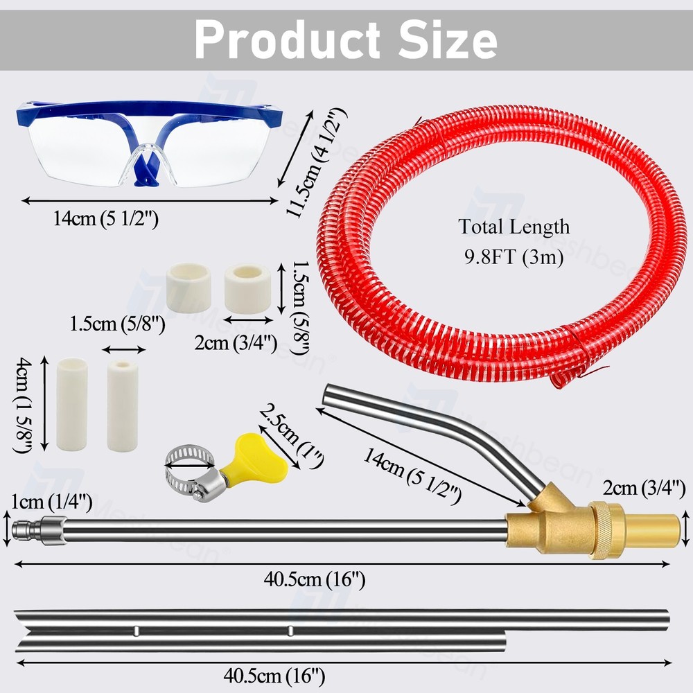 5000 PSI Sandblasting Kit Pressure Washer Sand Blaster Power Blaster Attachment
