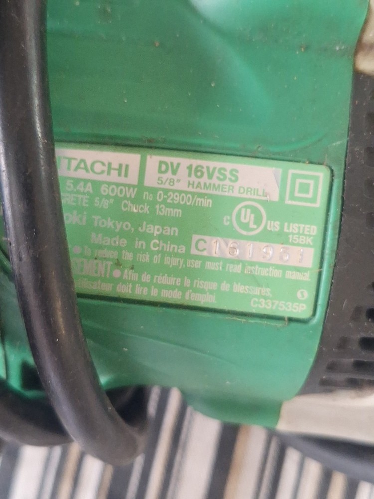 HITACHI DV 16VSS CORDED HAMMER DRILL (USED)