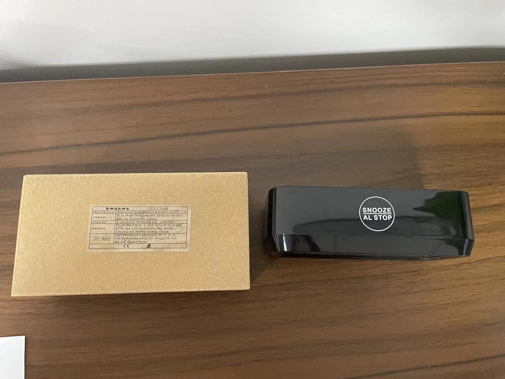 Digital Alarm Clock LED Display Small Wall Clock Battery Operated