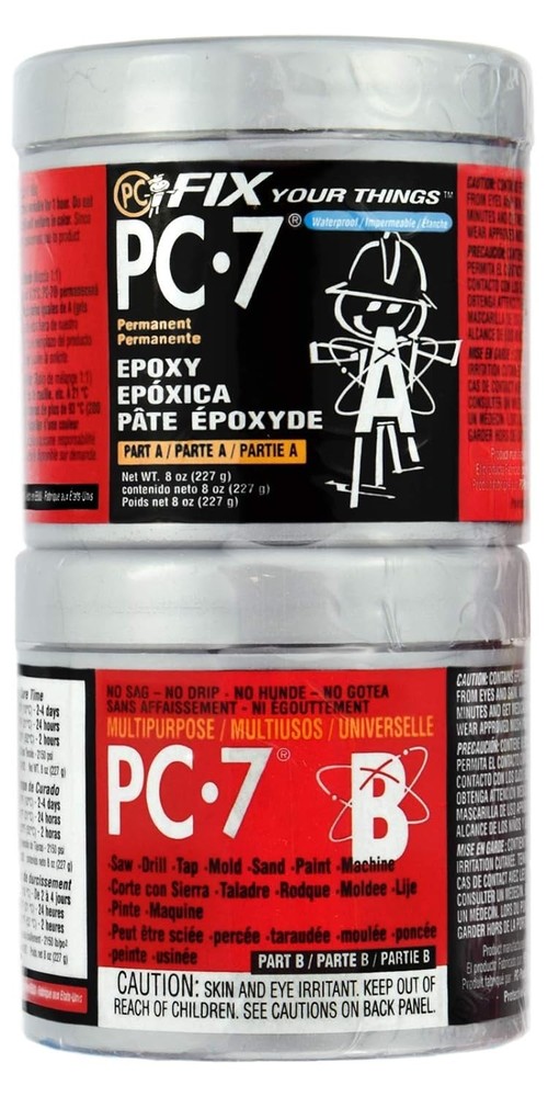 Two Part Heavy Duty Epoxy Adhesive Paste 1/2 lb Charcoal Gray
