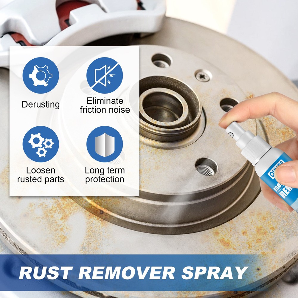 Auto Iron Powder Rust Remover Spray - Advanced Stain Cleaner for Rust Removal