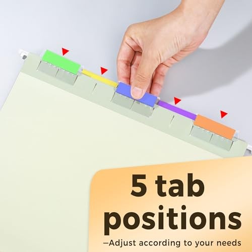 Hanging File Folders, Pastel Colors - 75 Pack, Colored File Folders Morandi