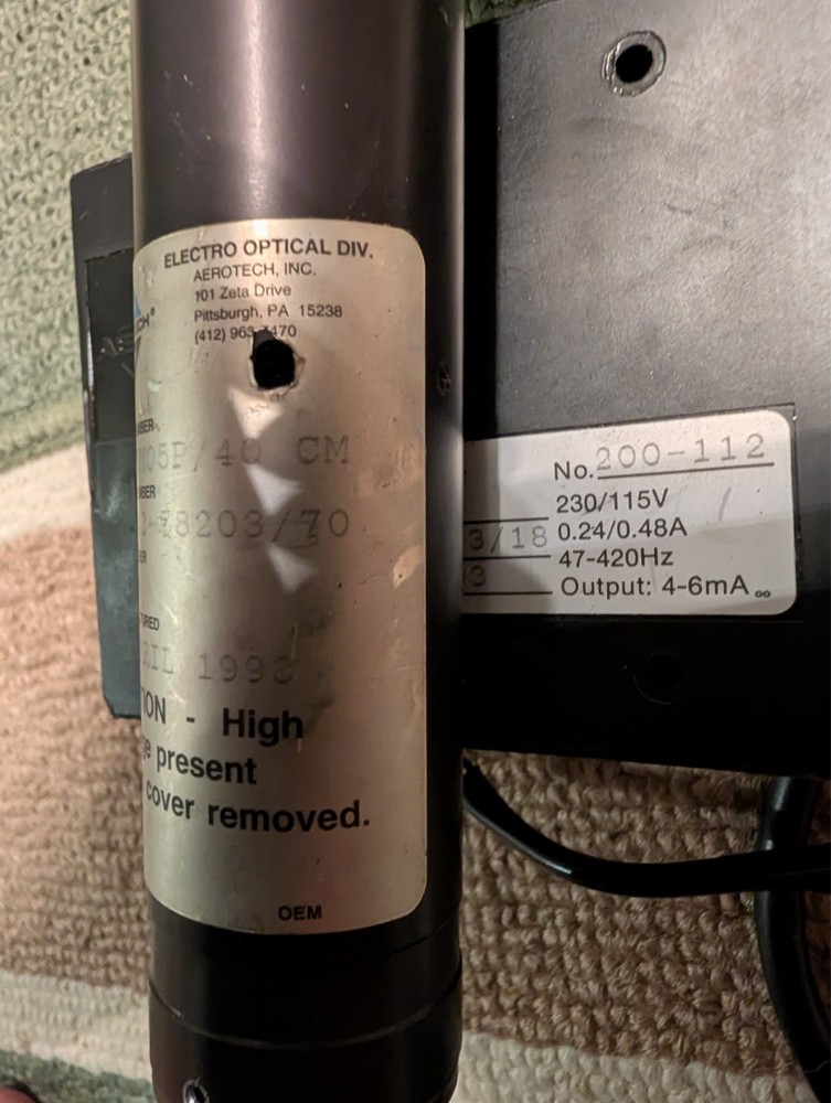 Aero Tech HeNe Laser Power Supply & Electronics Optical model OEM05P/40