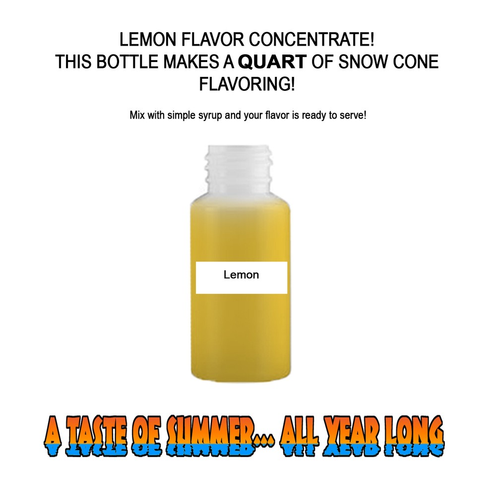 LEMON MIX SNOW CONE/SHAVED ICE FLAVOR CONCENTRATE MAKES 1 QUART