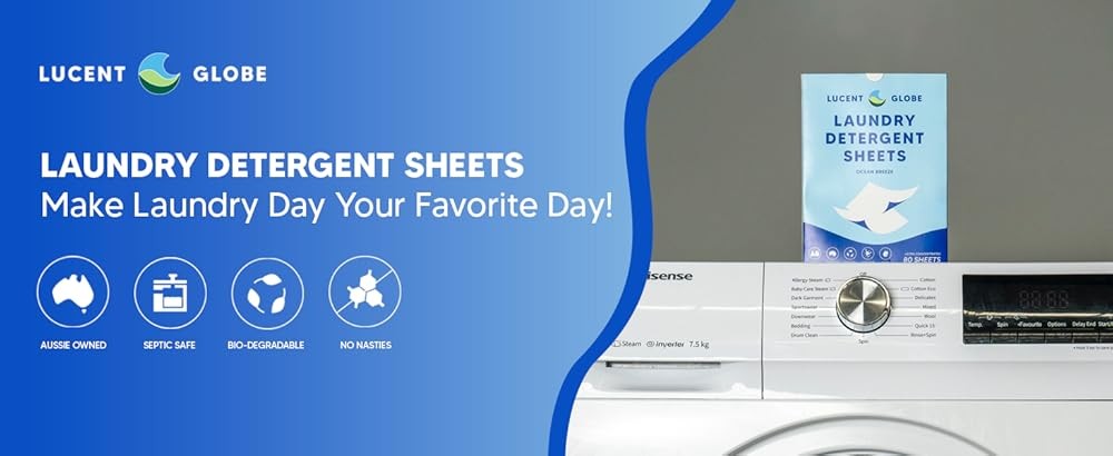 Laundry Deternt Sheets. Pre-Measured Laundry Sheets.