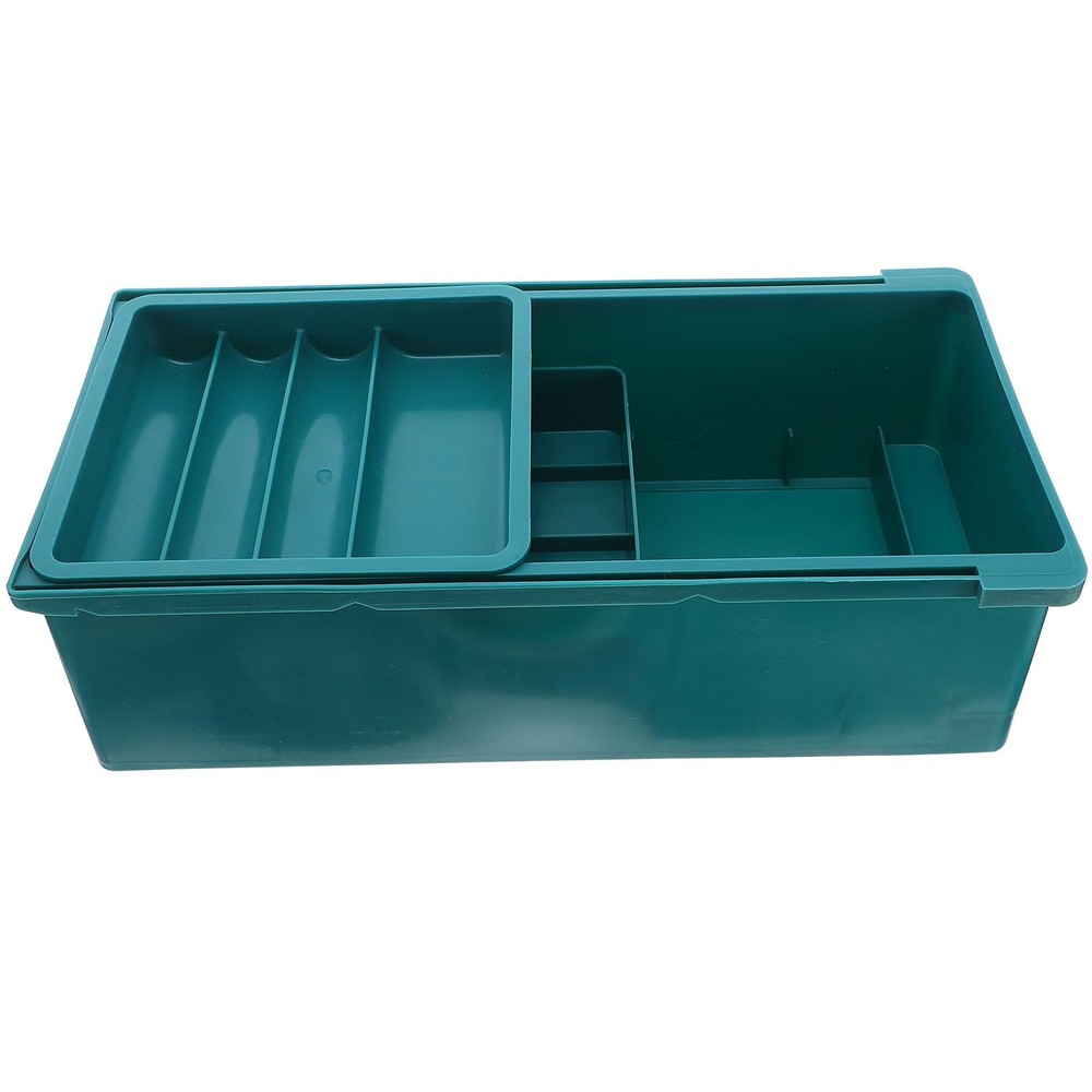Under Desk Table Drawer Storage Organizer, Large Plastic 3 Layers Slide Out A...