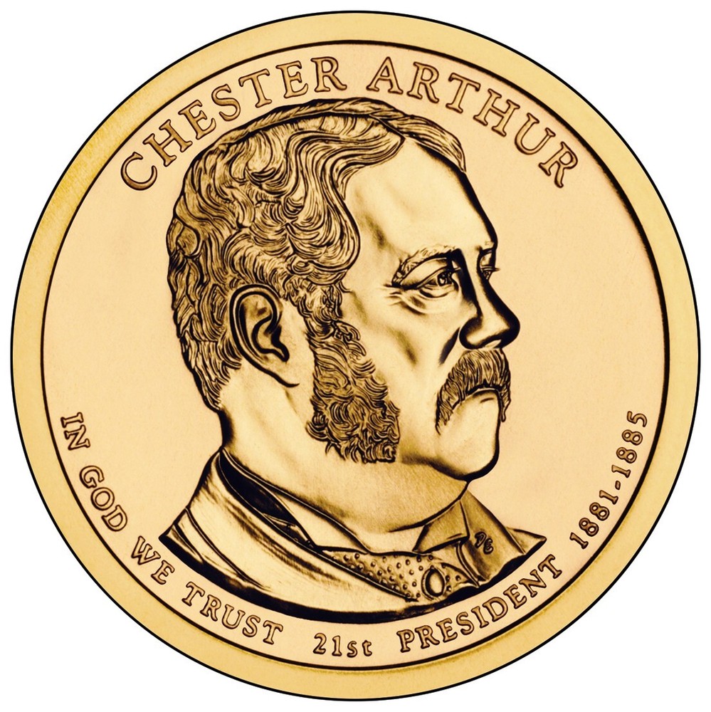 2012 D Chester Arthur Presidential Dollar From Mint Roll