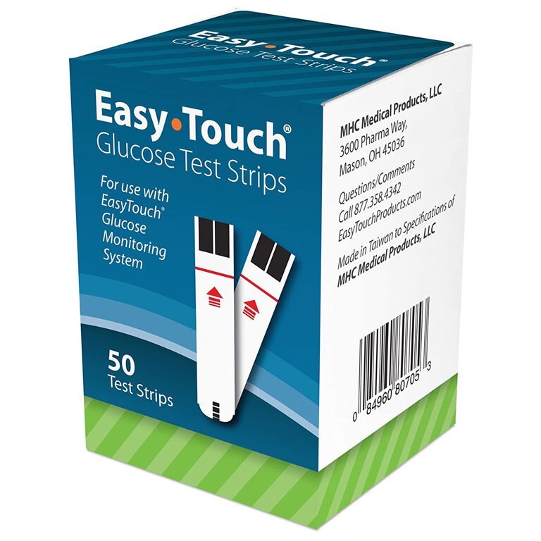 EasyTouch Glucose Test Strips, 50/Box