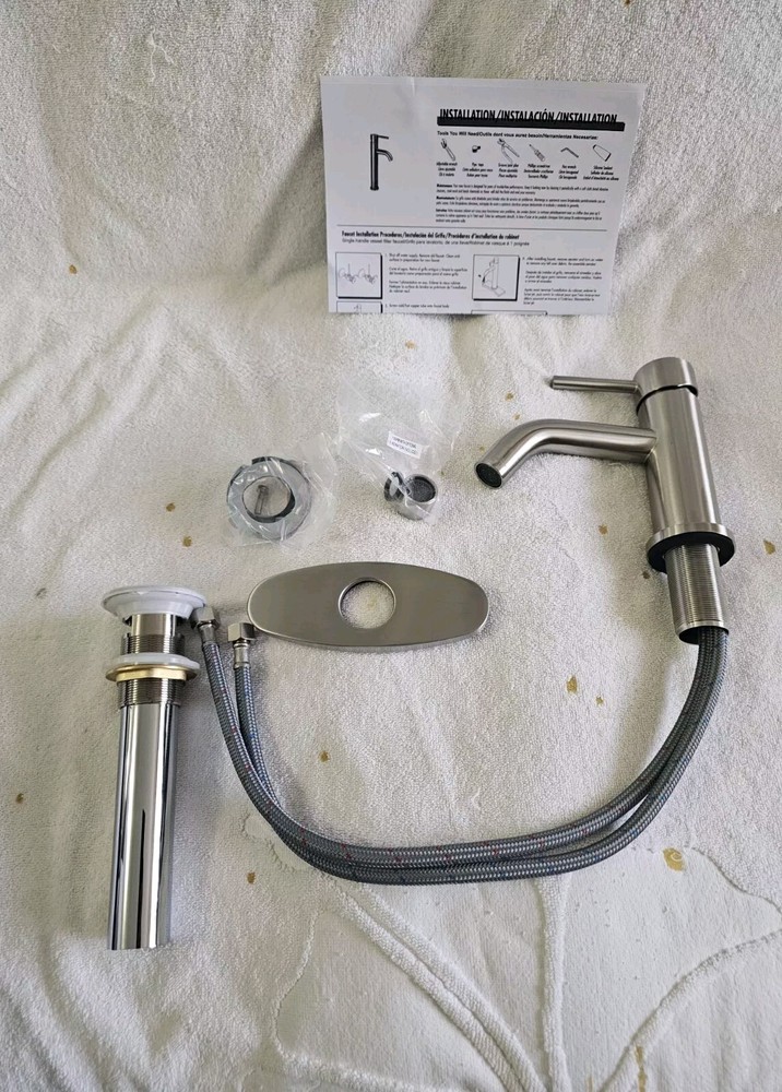Whitefalls Basin Faucet w/Deckplate 201302 Brush Nickel