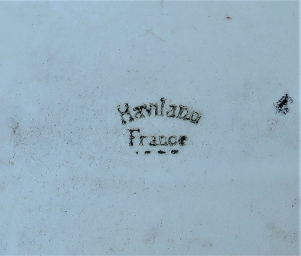 HAVILAND LIMOGES LIDDED TABLE DISH WITH UNDER PLATE