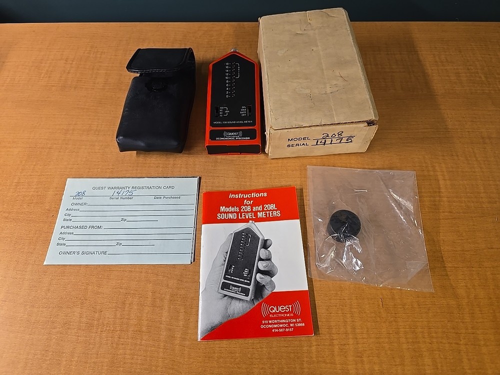 Quest Technologies Model 208 / 208L Permissible Sound Level Meter
