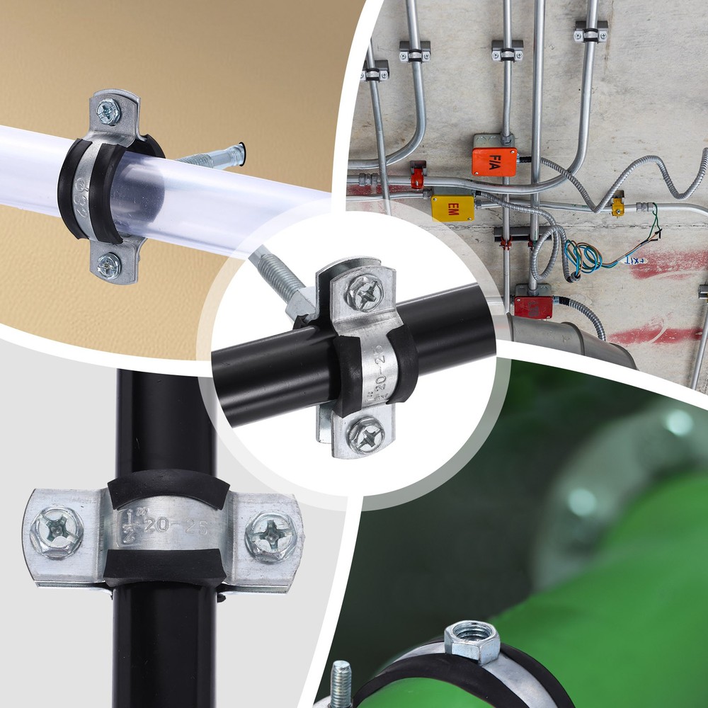 8pcs 2-1/2" Split Ring Pipe Hanger Wall Mount Pipe Bracket Clamp (M8)