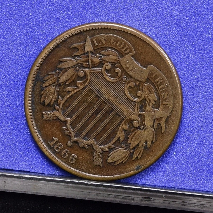 1866 Two Cent Piece - Fine (#58846-L)
