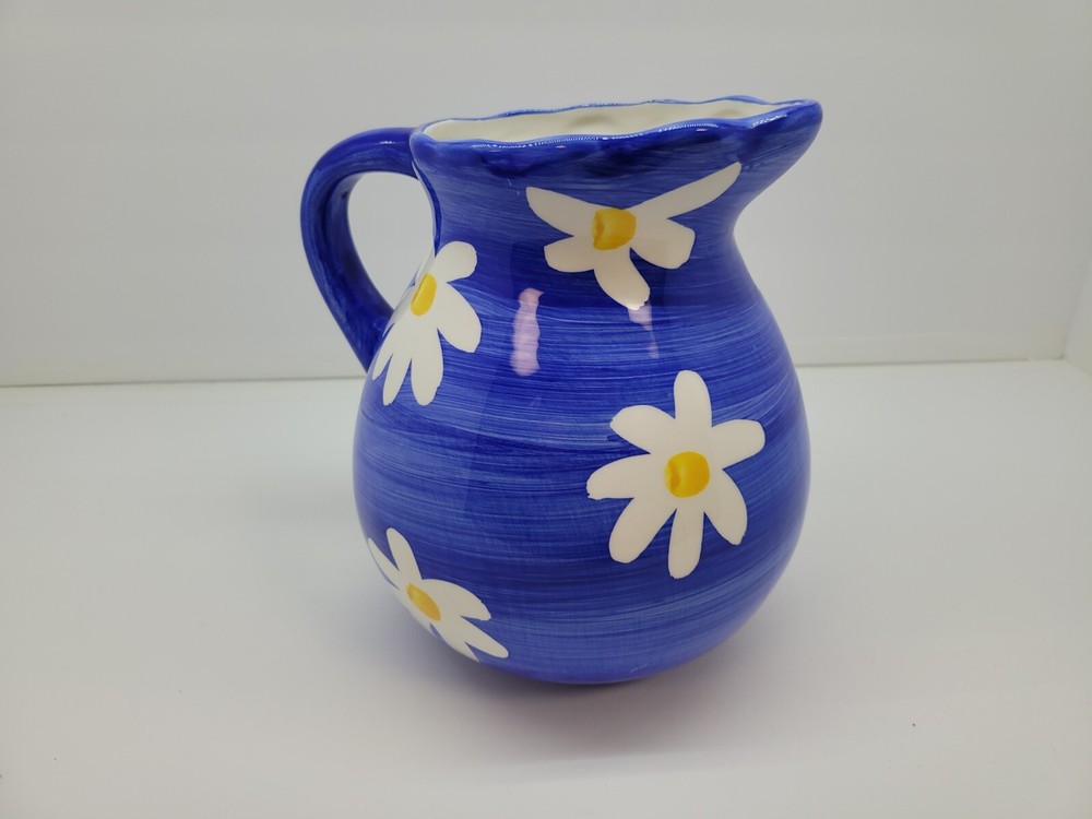 Hausenware Daisy Daisies Pitcher Decor Kitchen Ceramic Spring