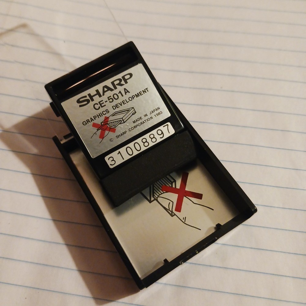 1983 Sharp Pocket Computer Vtg Data Card Graphics Development CE-501A 31008897