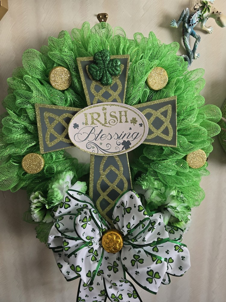 St. Patrick's Day Wreath - Handmade