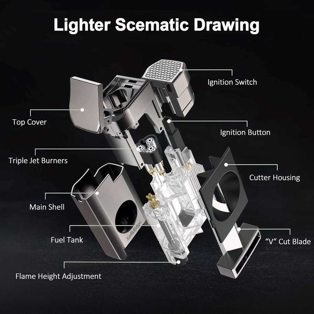 Prestige Import Group Lumina Torch w/ V-Cut (Silver)