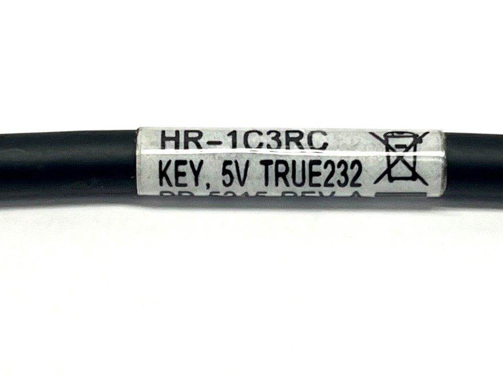 Keyence HR-100 Rev. H Standard Code Reader, Wired w/ HR-1C3RC Rev. A Cable