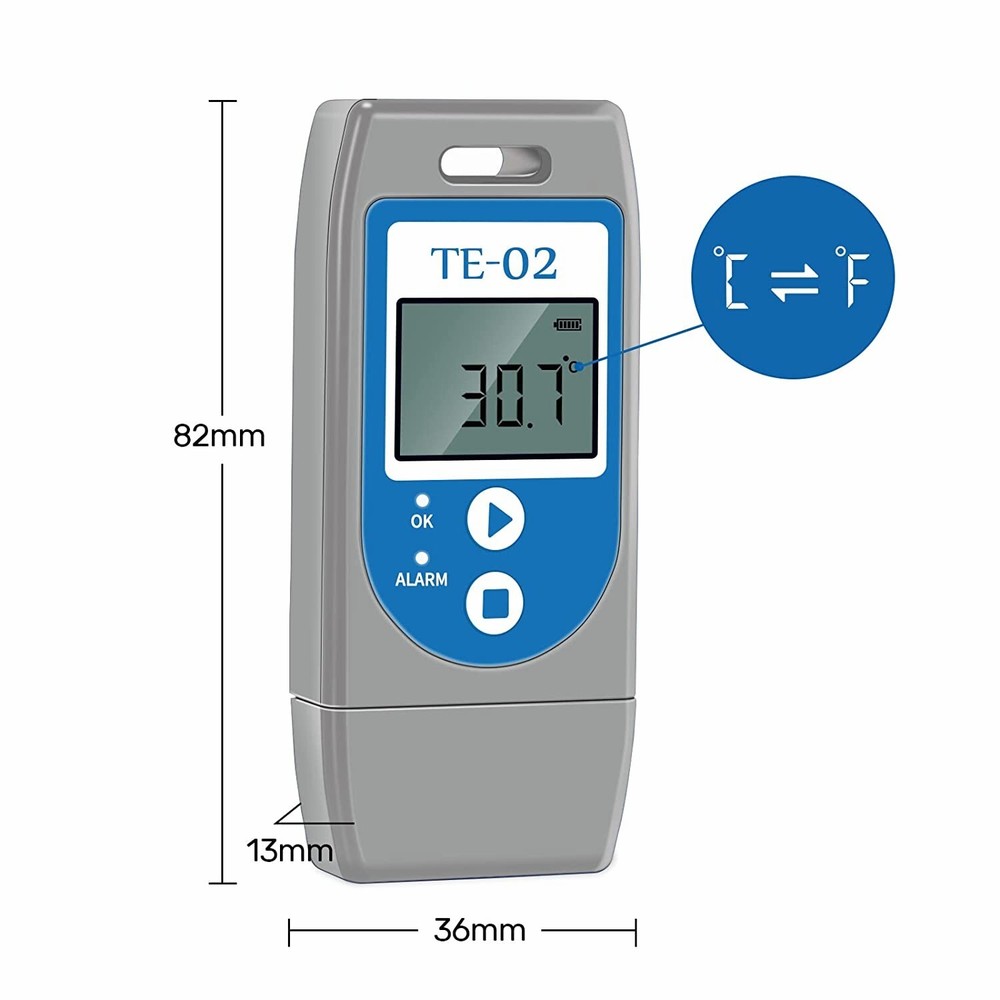 Temperature Data Logger, USB Temperature Data Recorder with PDF & CSV 5 pcs
