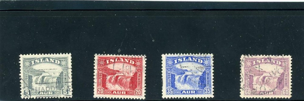 Iceland 1931 Scott# 170-73 canceled