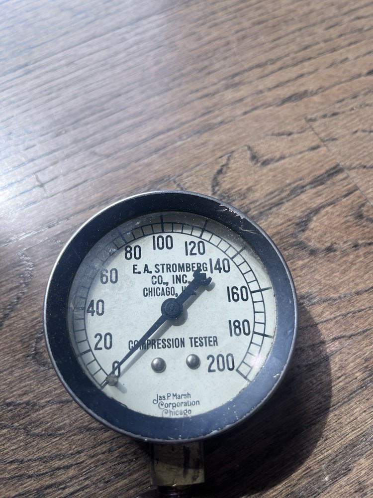 VINTAGE HASTINGS STROMBERG CO. INC COMPRESSION TESTER 200 MAX PSI